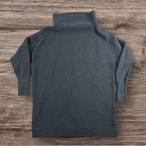 Free People Ottoman Slouchy Mock Neck Pullover Sweater Turtleneck Black Sz: S/P - Picture 6 of 12